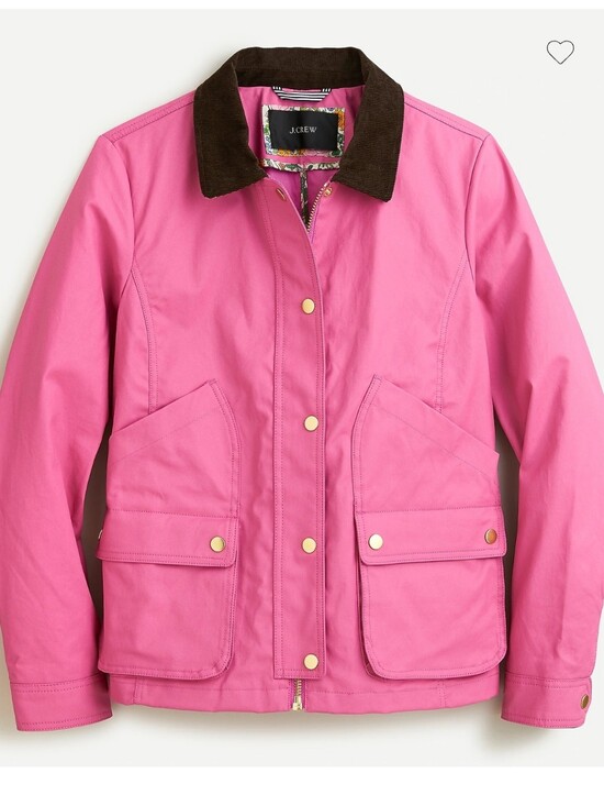 J. Crew Jackets & Blazers - J. CREW Barn Jacket with Liberty Print Contrast Collar - Tall